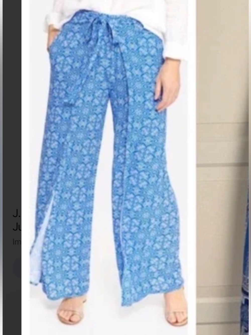 J. McLaughlin Palazzo Wrap Style Pant w/tie  EUC Size S